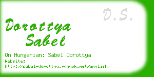 dorottya sabel business card